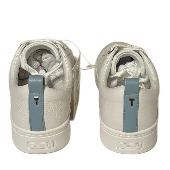 Ted Baker White Sneakers with Blue Stripes - Picture 7 of 9